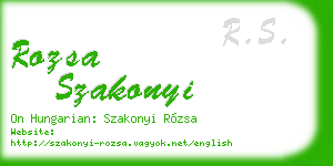 rozsa szakonyi business card