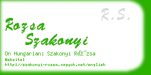 rozsa szakonyi business card